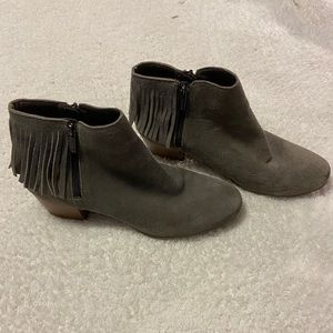 Grey Suede Booties
